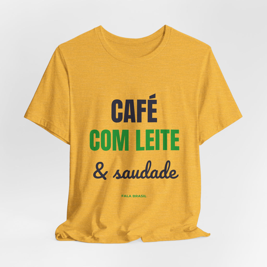 Camiseta Café com Leite & Saudade