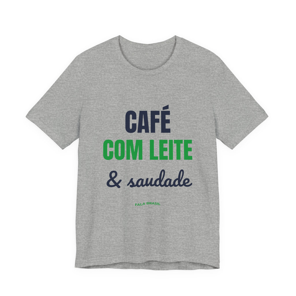 Camiseta Café com Leite & Saudade