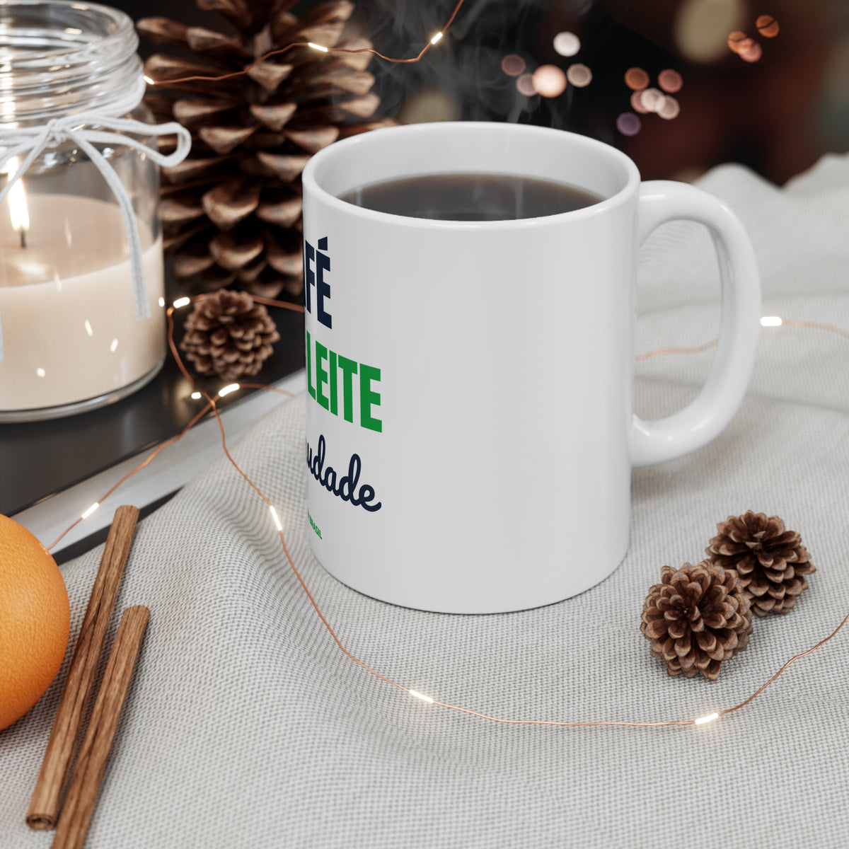 Caneca Café com Leite & Saudade